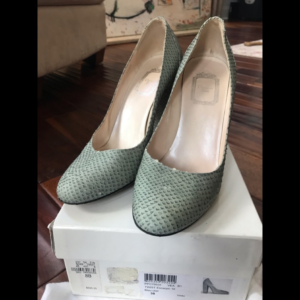 Dior Bleu Clair Escarpian Pumps size EU38, US 8